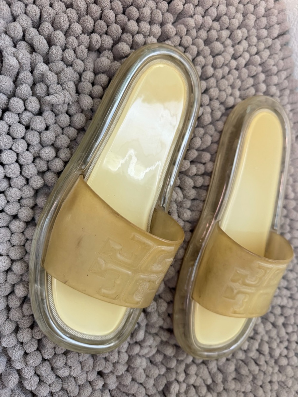 Tory Burch Clear-Platform Slide Sandals